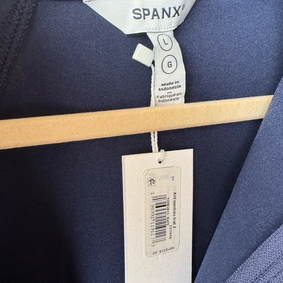Spanx Large NWR Navy Half-Zip Pullover - Picture 4 of 9